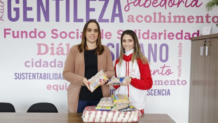 Fundo Social recebe 2 toneladas de alimentos arrecadados em competição de ginástica artística