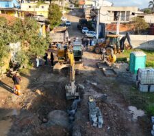 Infraestrutura viária no Parque Heroísmo chega à fase de instalação de redes de drenagem
